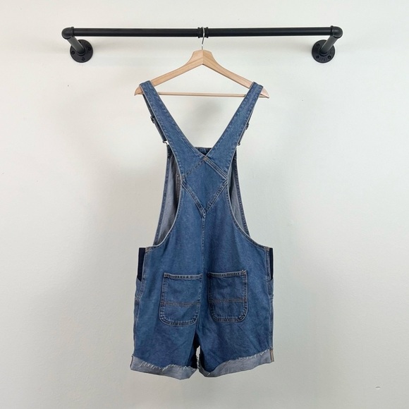 NWT Old Navy Maternity Side Panel Slouchy Denim Shortalls Overalls - Picture 8 of 9